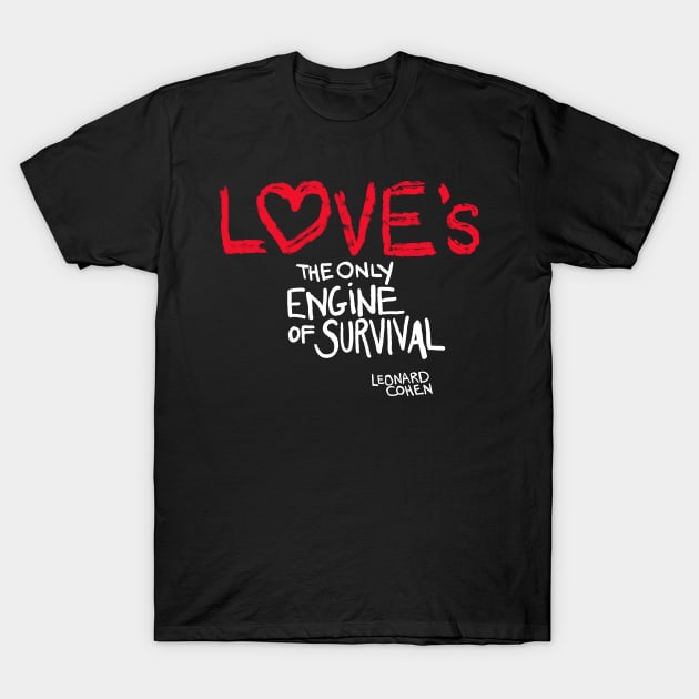 Leonard Cohen – Love Survival T-Shirt by heidig